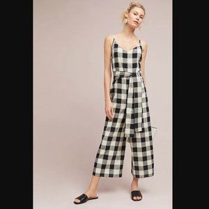 Gingham Tie-Waist Jumpsuit - Anthropologie - If By Sea